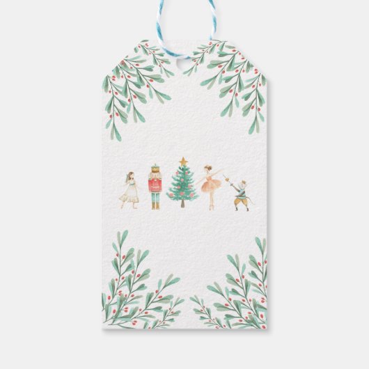 くるみ割りメッセージカード、シュガープラム妖精メッセージカード ギフトタグ (裏面)