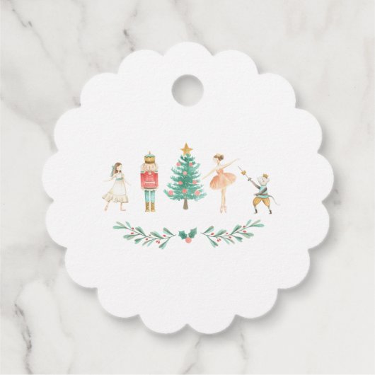 くるみ割りメッセージカード、シュガープラム妖精メッセージカード フェイバータグ (裏面)