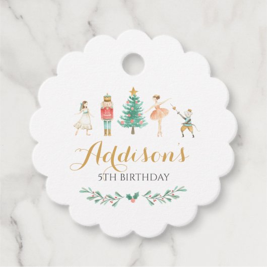 くるみ割りメッセージカード、シュガープラム妖精メッセージカード フェイバータグ (正面)