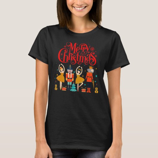 くるみ割りメリークリスマスシュガープラム妖精くるみ割り Tシャツ (正面)
