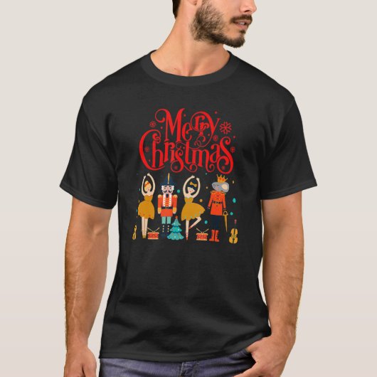 くるみ割りメリークリスマスシュガープラム妖精くるみ割り Tシャツ (正面)