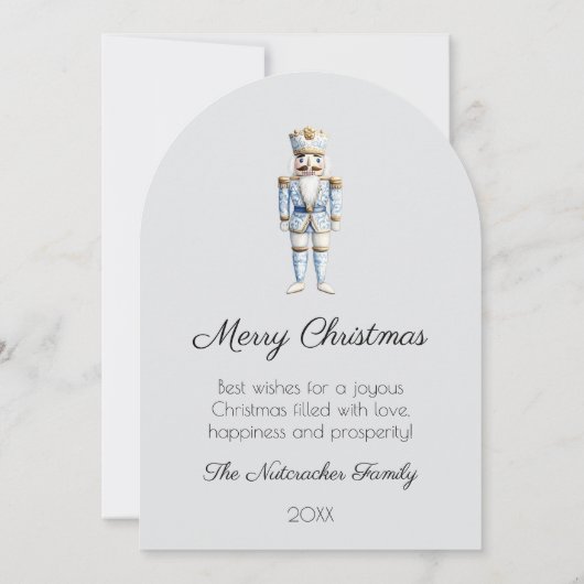 くるみ割りメリークリスマスフォトグリーティングカード 招待状 (裏面)