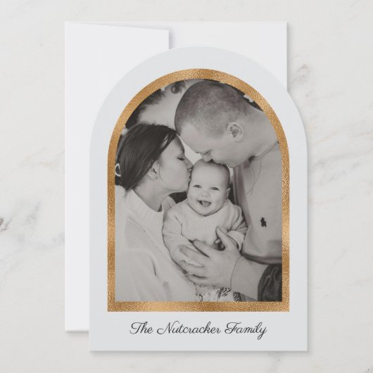 くるみ割りメリークリスマスフォトグリーティングカード 招待状 (正面)