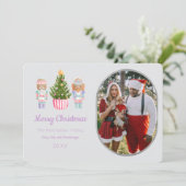 くるみ割りメリークリスマスフォトグリーティングカード 招待状 (スタンド正面)