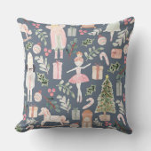 くるみ割りモダン水の色 クッション (正面)