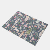 くるみ割りモダン水の色 ドアマット (アングル)