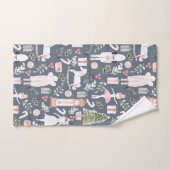 くるみ割りモダン水の色 バスタオルセット (ハンドタオル)