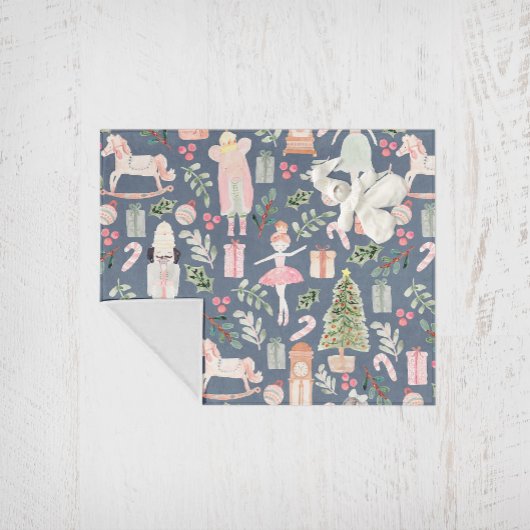 くるみ割りモダン水の色 フリースブランケット