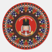 くるみ割りリングや輪 – 写真ステッカークラシックラウンドスティック ラウンドシール (正面)