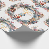 くるみ割りリースメリークリスマス ラッピングペーパー (角)