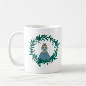 くるみ割りリース絵を描のクリスマスコーヒーマグ コーヒーマグカップ (左)