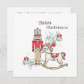 くるみ割りロッキング馬クリスマスツリーのフラットカード (正面/裏面)