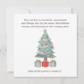 くるみ割りロッキング馬クリスマスツリーのフラットカード (裏面)