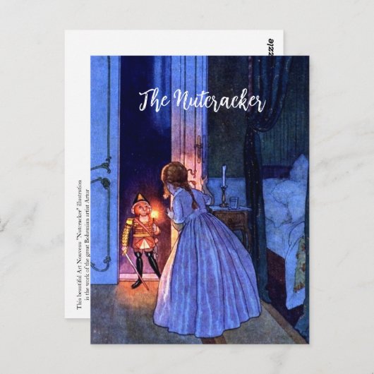 くるみ割りヴィンテージアールヌーボーブックイラストレーション ポストカード (正面/裏面)