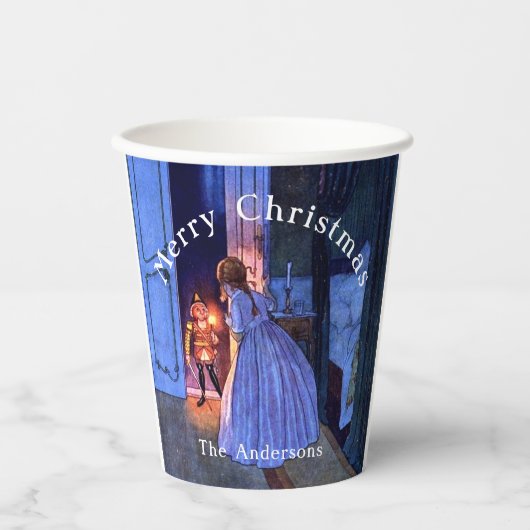 くるみ割りヴィンテージアールヌーボーブパーソナライズされたルー 紙コップ (正面)