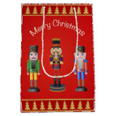 くるみ割り人形でクリスマスを祝う ミディアムペーパーバッグ (裏面)