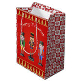 くるみ割り人形でクリスマスを祝う ミディアムペーパーバッグ (裏面アングル)