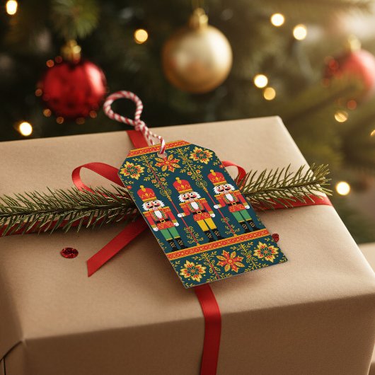 くるみ割り人形のおもちゃの兵隊のフォーククリスマスギフトタグ ギフトタグ