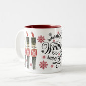 くるみ割り人形のウィンタワンダーランドの台本の雪の結晶 ツートーンマグカップ (正面左)