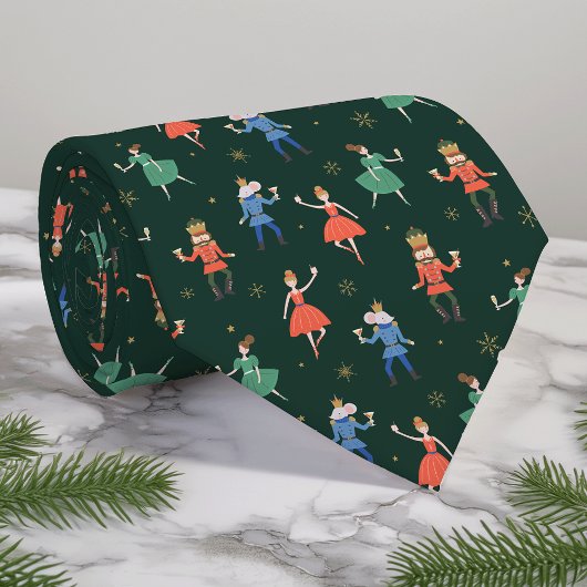 くるみ割り人形のクリスマスカクテルパターン+モノグラムネクタイ ネクタイ