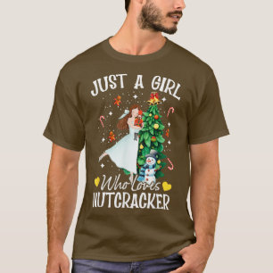 くるみ割り人形のクリスマスバレエを愛する女の子 Tシャツ