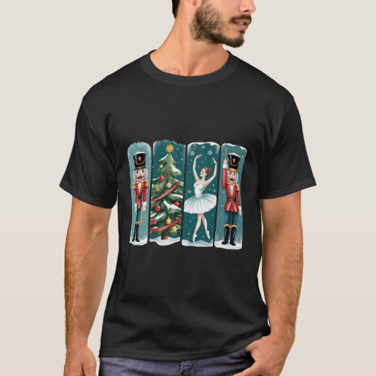 くるみ割り人形のクリスマスバレエホリデーシーン Tシャツ (正面)