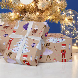 くるみ割り人形のクリスマスバレエ兵士鼠王 ラッピングペーパー