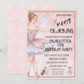 くるみ割り人形のクリスマスバレエ誕生日パーティー 招待状 (正面/裏面)