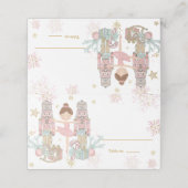 くるみ割り人形のクリスマスバレエ 黒髪 ピンクのチュチュ プレイスカード (外部開封)