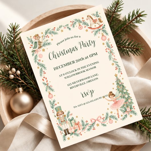 くるみ割り人形のクリスマスパーティー 招待状
