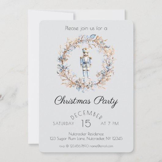 くるみ割り人形のクリスマスパーティー 招待状 (正面)