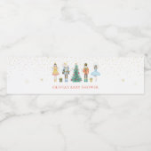 くるみ割り人形のクリスマスベイビーシャワー ペットボトルラベル (シングルラベル)
