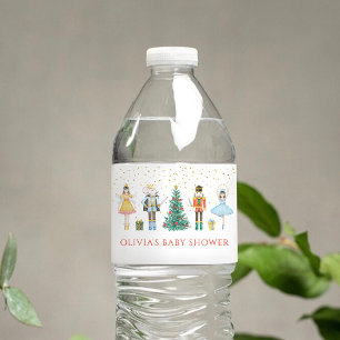 くるみ割り人形のクリスマスベイビーシャワー ペットボトルラベル