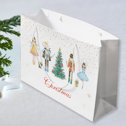 くるみ割り人形のクリスマスベイビー ラージペーパーバッグ