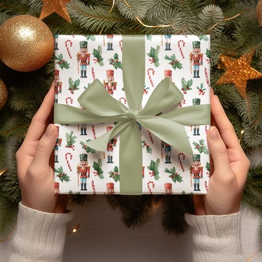 くるみ割り人形のクリスマス包装紙 ラッピングペーパー