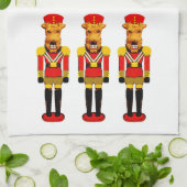 くるみ割り人形のクリスマス犬 キッチンタオル (折り畳み)