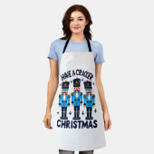 くるみ割り人形のクリスマス エプロン (着用した状態)