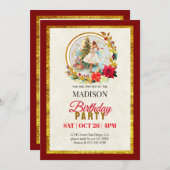 くるみ割り人形のクリスマス・バレリーナの誕生日 シーズンカード (正面/裏面)