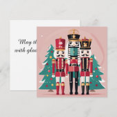 くるみ割り人形のクリスマス フラット ホリデー カード (正面/裏面)