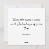 くるみ割り人形のクリスマス フラット ホリデー カード (裏面)