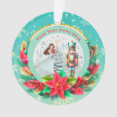 くるみ割り人形のクリスマス、家族のホリデー記念品ギフト オーナメント (正面)