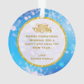 くるみ割り人形のクリスマス、家族のホリデー記念品ギフト オーナメント (裏面)