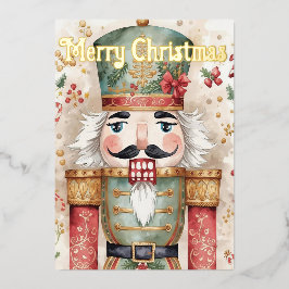 くるみ割り人形のクリスマス 箔シーズンカード