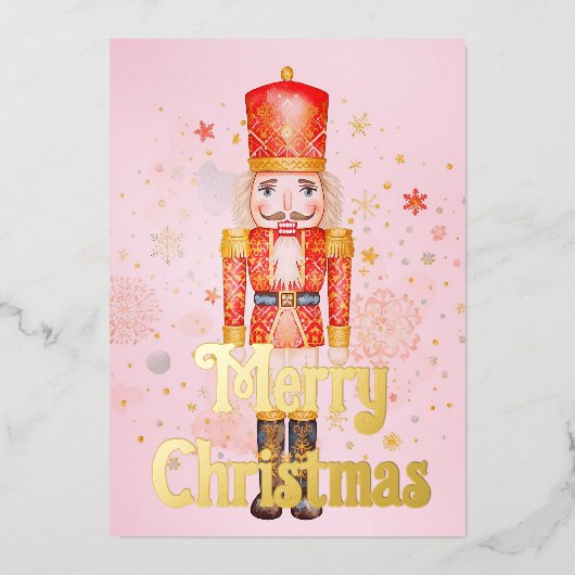 くるみ割り人形のクリスマス 箔シーズンカード (正面)