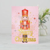 くるみ割り人形のクリスマス 箔シーズンカード (立ち正面)