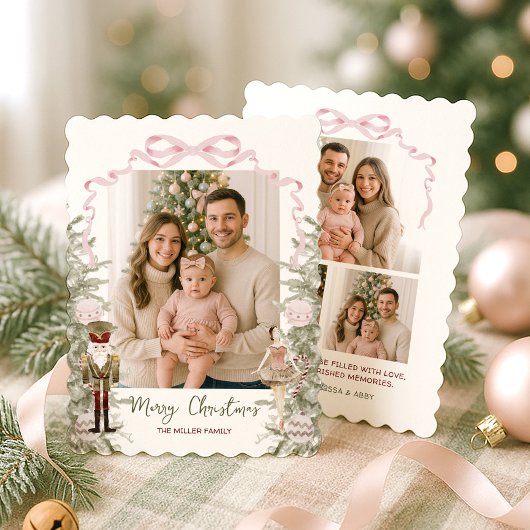 くるみ割り人形のテーマのクリスマスの写真 シーズンカード