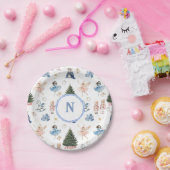 くるみ割り人形のバレエ クリスマス モノグラム ペーパープレート (パーティー)
