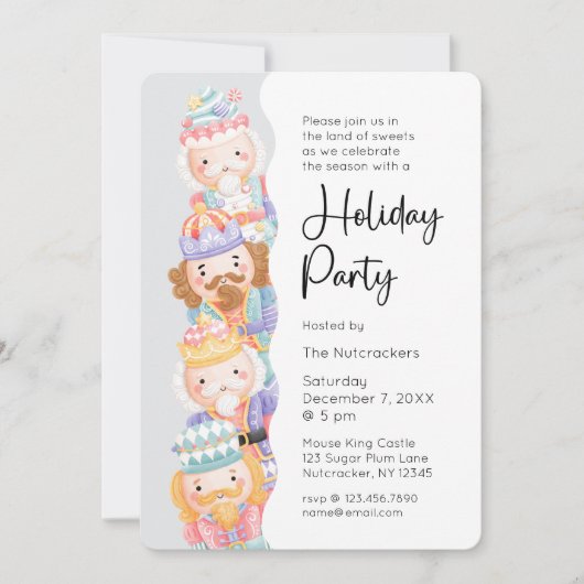 くるみ割り人形のホリデーパーティー 招待状 (正面)