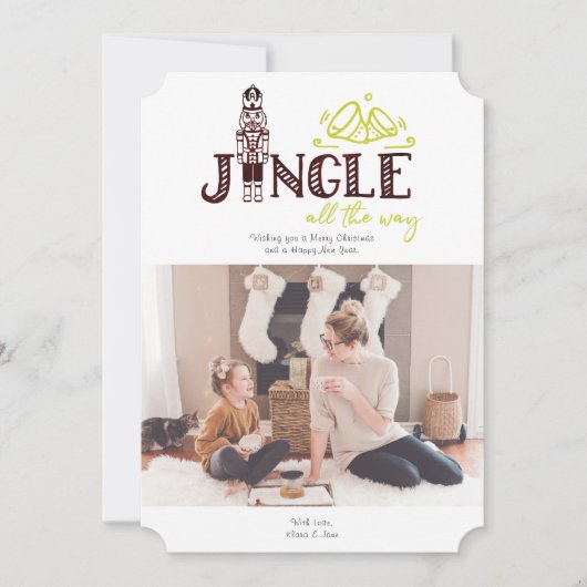 くるみ割り人形のホリデー写真カード シーズンカード (正面)