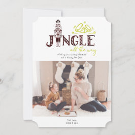 くるみ割り人形のホリデー フォト カード